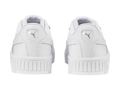 Tenis PUMA Carina 2.0 Blanco y Plata para Mujer
