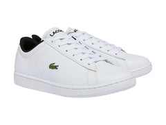 Tenis Lacoste Carnaby Evo Blanco y Negro para Niño