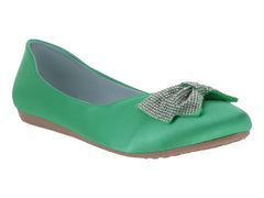 Zapatos Planos Clasben Verde para Mujer