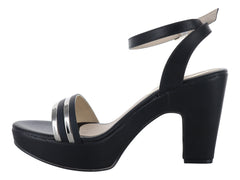 Sandalias de Tacón Alto Paulie Negro para Mujer