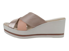 Sandalias Suave Caminar Oro Rosado y Durazno para Mujer