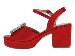 Sandalias de Plataforma Luna Rosa Rojas para Mujer
