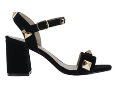 Sandalias de Tacón Luna Rosa Negro para Mujer