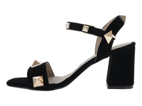 Sandalias de Tacón Luna Rosa Negro para Mujer