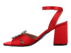 Sandalias Luna Rosa Rojo para Mujer
