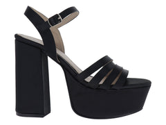 Sandalias de Plataforma Luna Rosa Negro para Mujer