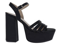 Sandalias de Plataforma Luna Rosa Negro para Mujer