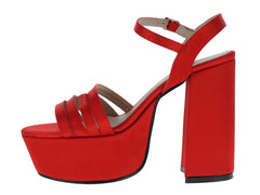 Zapatillas Luna Rosa Rojo para Mujer
