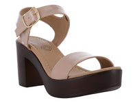 Zapatillas Luna Rosa Beige Dama 1300 Para Mujer