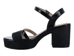 Zapatillas de Fiesta Luna Rosa Negro para Mujer