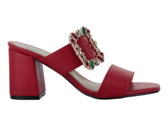 Sandalias Luna Rosa Rojo para Mujer