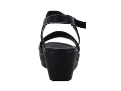 Sandalias Luna Rosa Plataforma Negro para Mujer