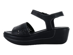 Sandalias Luna Rosa Plataforma Negro para Mujer