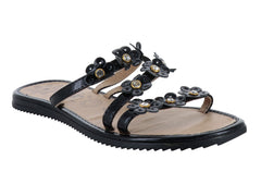 Sandalias Lis Boa Charol Negro para Mujer