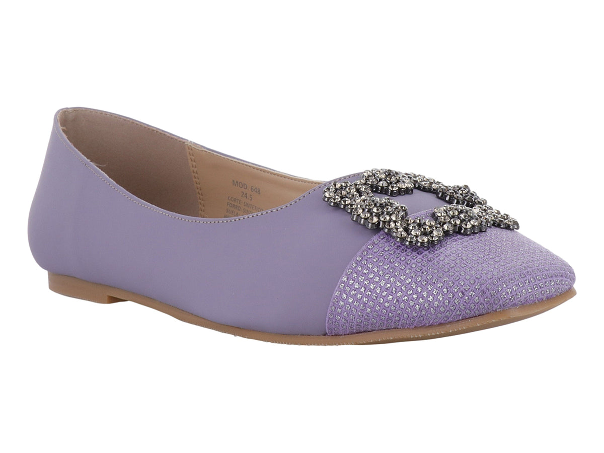 Zapatos Donova Flats Lila Dama 200103 Para Mujer