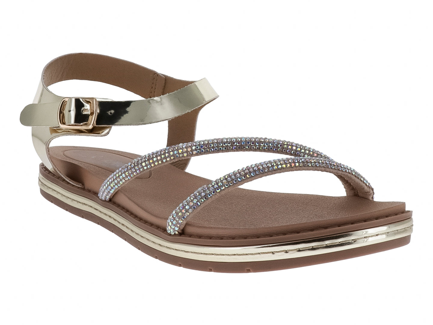 Sandalias Nomadas Sandalia Oro Dama 20422 Para Mujer
