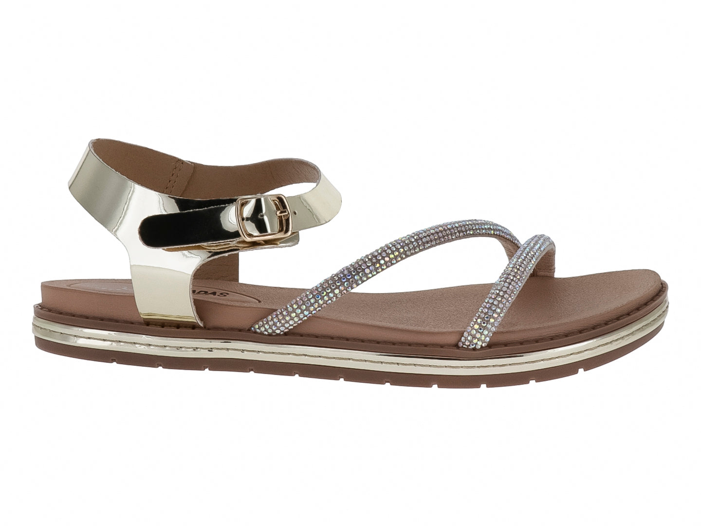 Sandalias Nomadas Sandalia Oro Dama 20422 Para Mujer