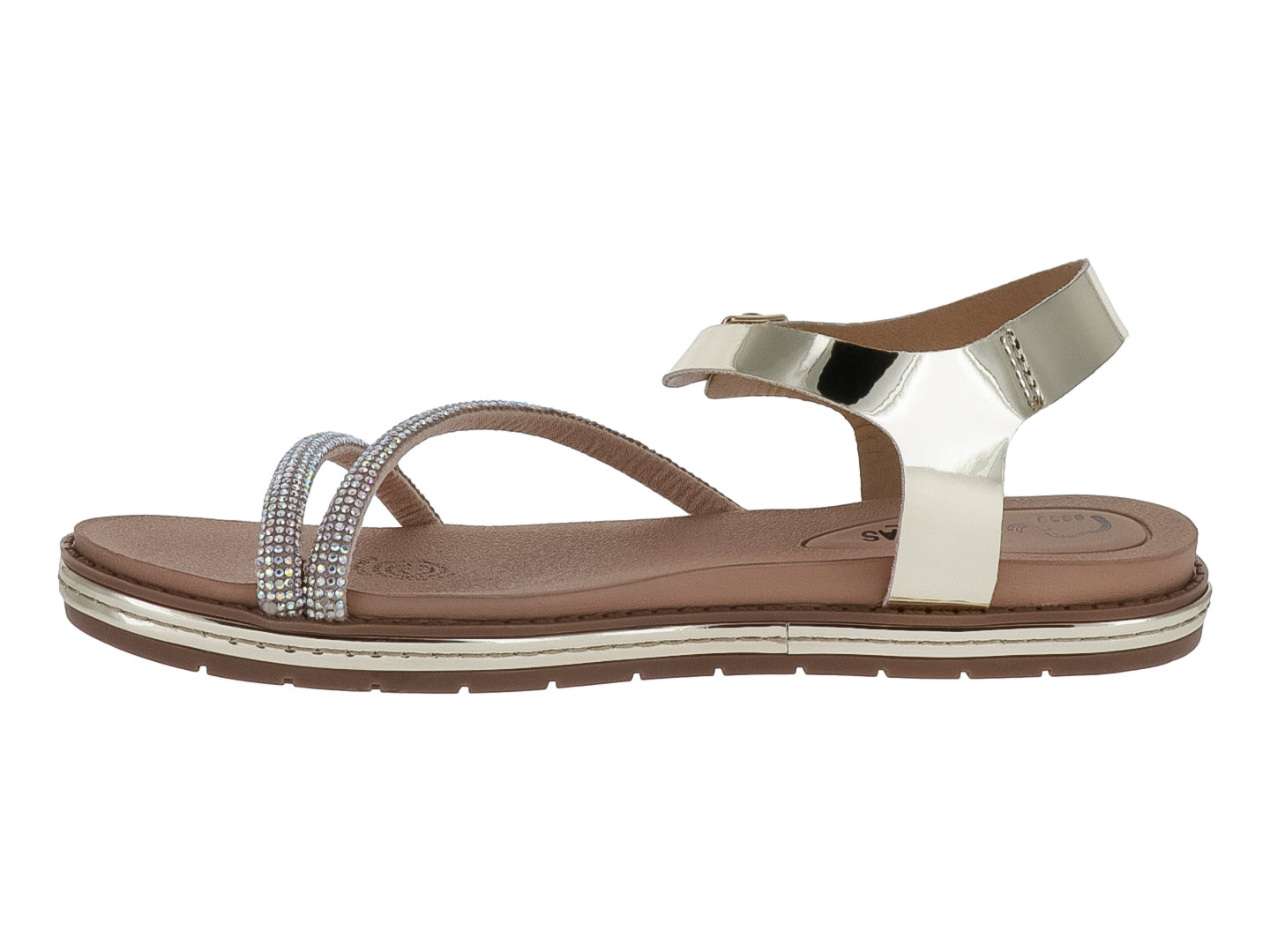 Sandalias Nomadas Sandalia Oro Dama 20422 Para Mujer