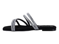 Sandalias ROZE Negro con Brillos para Mujer