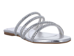 Sandalias ROZE Plata con Brillos para Mujer