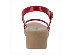 Sandalias Nomadas Charol Rojo para Mujer