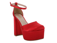 Zapatillas ROZE Nicole Rojo Shantung