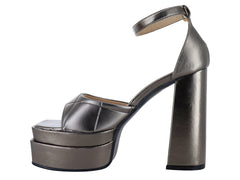 Sandalias de Tacón Luna Rosa Plata para Mujer
