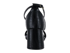 Sandalias Piccadilly Efecto Croco Negro para Mujer