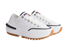 Tenis Tommy Hilfiger Tommy Jeans Run Cleat Blancos para Mujer