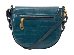 Bolso de Hombro Jaime Ibiza Croco Azul para Mujer