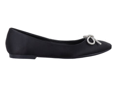 Zapatos Flats Meli&Ana Shantung Negro para Mujer