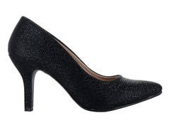 Zapatillas de Tacón Luna Rosa Negro para Mujer