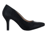 Zapatillas de Tacón Luna Rosa Negro para Mujer