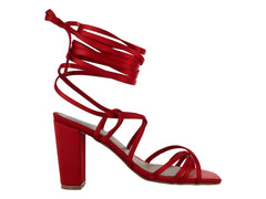 Sandalias Luna Rosa Rojo para Mujer