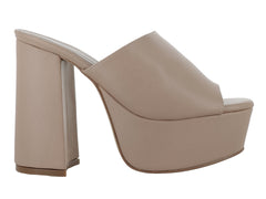 Sandalias Plataforma Luna Rosa Color Maquillaje para Mujer