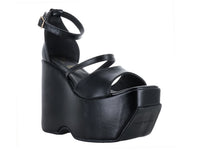 Sandalias Luna Rosa Plataforma Negro para Mujer