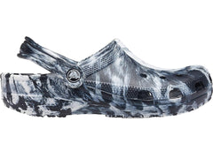 Crocs Classic Marbled Clogs Negro y Blanco para Niño