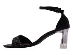 Sandalias Roze Negro con Pedrería para Mujer