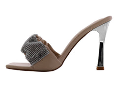 Sandalias ROZE Nude con Pedrería para Mujer