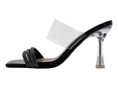Sandalias de Tacón Roze Negro para Mujer