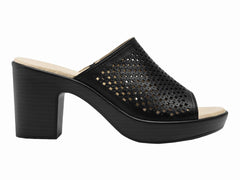 Sandalias Flexi Negro con Plataforma para Mujer