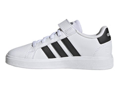 Tenis Adidas Grand Court 2.0 Blanco con Negro para Niño