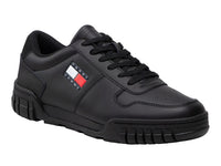Tenis Tommy Hilfiger Retro Leather Cupsole Negro para Hombre