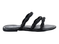 Sandalias Luna Rosa Trenzadas Negro para Mujer