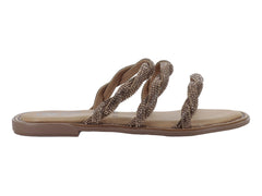 Sandalias Luna Rosa Trenzadas Oro para Mujer