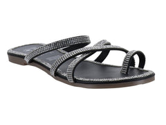 Sandalias Luna Rosa Piedra Plata para Mujer