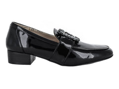 Zapatos Mocasines Stefana Negro Charol para Mujer