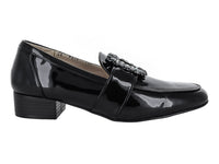 Zapatos Mocasines Stefana Negro Charol para Mujer