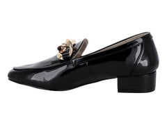 Zapatos Mocasín Stefana Negro Charol para Mujer