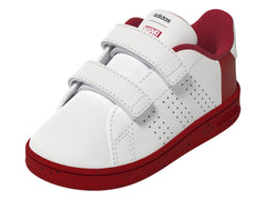 Tenis Adidas Advantage Spiderman Blanco y Rojo para Niño